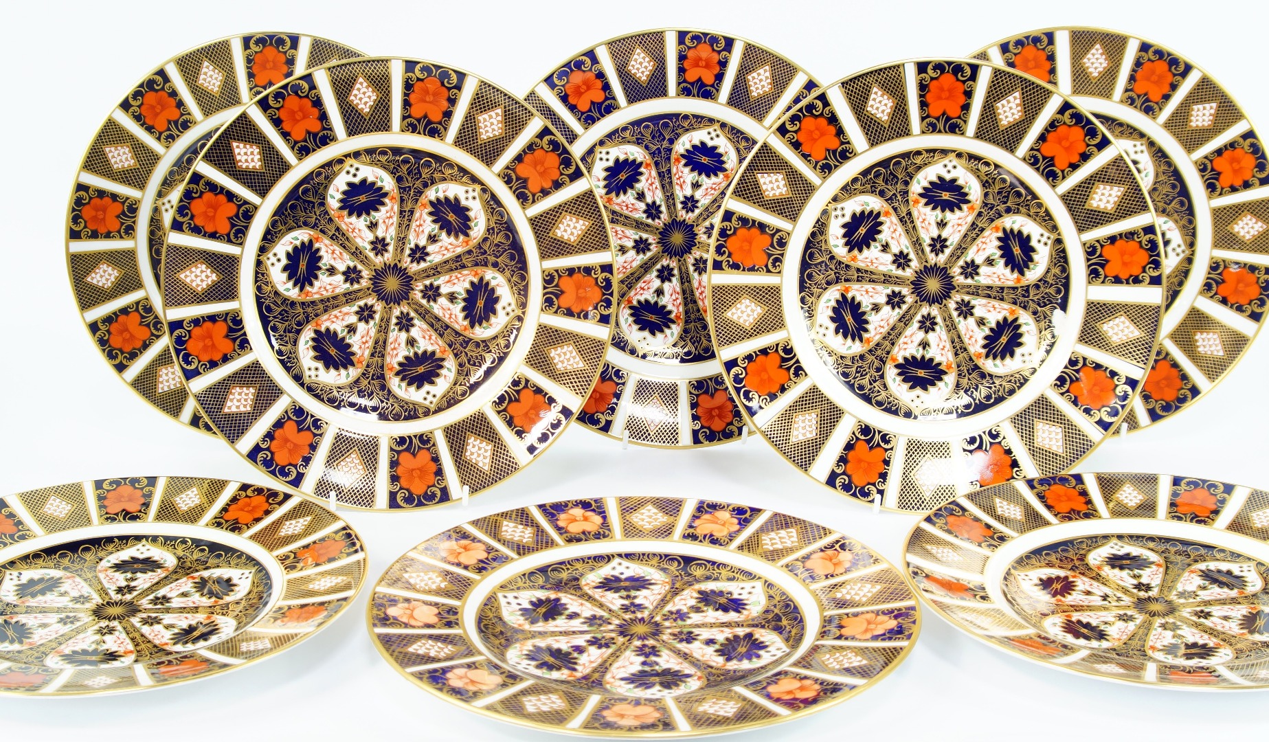 Appraisal: A group of Royal Crown Derby porcelain dinner plates decorated