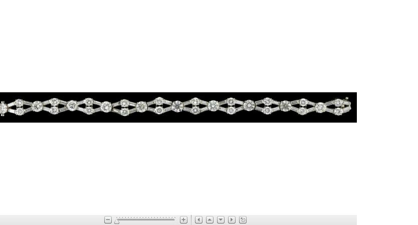 Appraisal: Platinum and diamond braceletDouble line criss-cross bracelet nine round cut