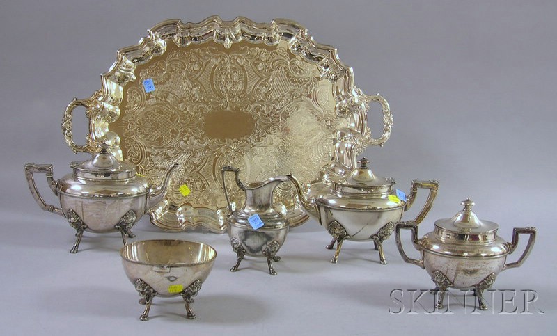 Appraisal: Six-Piece Silver Plated Tea Set Rogers and Smith New Haven