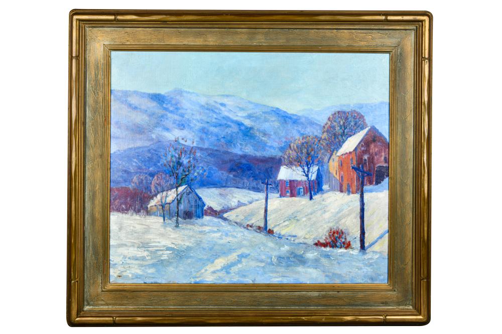 Appraisal: WILLIAM STONE BEEKEN - WINTER LANDSCAPEoil on canvas signed lower