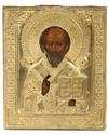 Appraisal: RUSSIAN ICON - Late th c Waist Length Portrait of