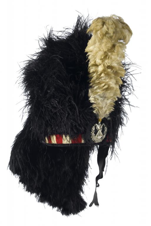 Appraisal: THE LIVERPOOL SCOTTISH CAMERON TERRITORIAL'S REGIMENT FEATHER BONNET with hackle