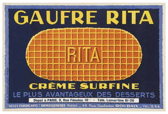 Appraisal: ANONYMOUSGAUFRE RITA lithograph in colours condition A printed by A