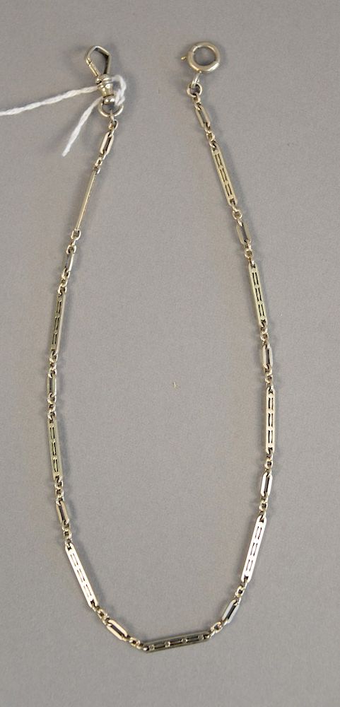 Appraisal: K white gold watch chain grams K white gold watch