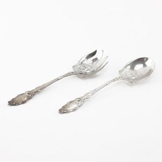 Appraisal: Art Nouveau Sterling Silver Serving Set Art Nouveau Sterling Silver