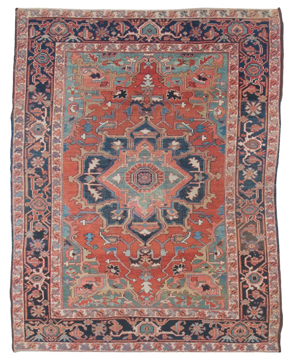 Appraisal: PERSIAN HERIZ RUG X EARLY TH CENTURYPERSIAN HERIZ RUG '