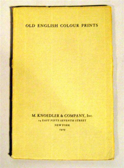 Appraisal: vols wrappers M Knoedler Company Fine print exhibition catalogues New