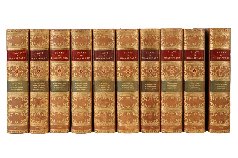 Appraisal: TEN VOLUMES PLAYS OF WILLIAM SHAKESPEARE London F C and