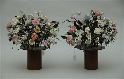 Appraisal: Pair of Porcelain Floral Groups