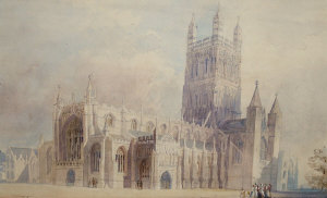 Appraisal: Thomas Hosmer Shepherd - - Gloucestershire Cathedral watercolour bears label