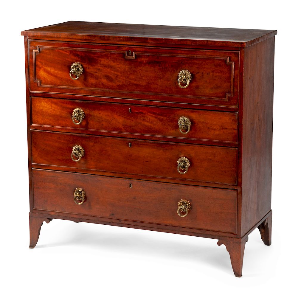 Appraisal: A Regency Mahogany Chest of Drawers A Regency Mahogany Chest