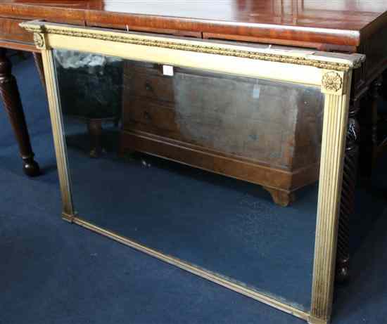 Appraisal: An early th century carved giltwood and gesso overmantel mirror