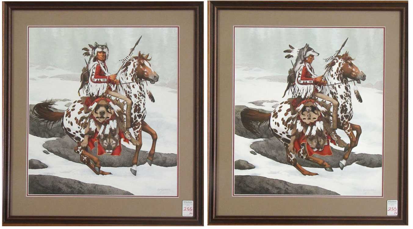 Appraisal: BEV DOOLITTLE TWO COLOR LITHOGRAPHS California b Guardian Spirits Both