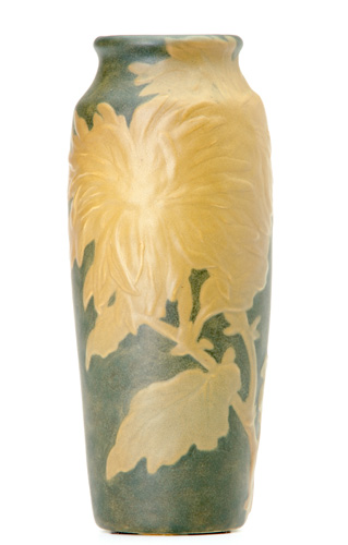 Appraisal: ROOKWOOD Painted Matt vase by Harriet Wilcox embossed with large