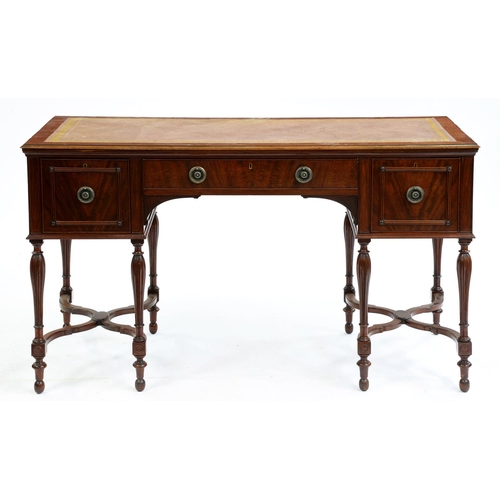 Appraisal: A mahogany dressing table c adapted as a desk with