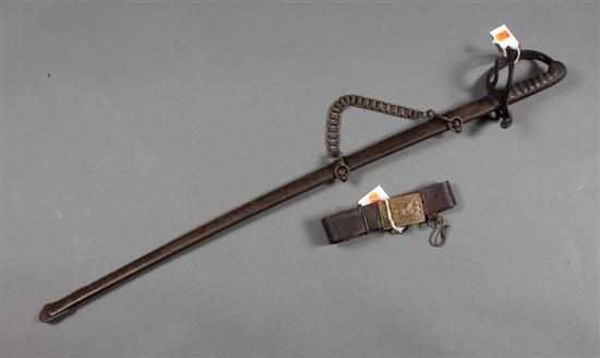 Appraisal: W Walscheid Solingen cavalry sabre and scabbard together with a