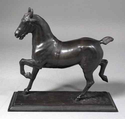 Appraisal: A late th early th Century brown patinated bronze figure