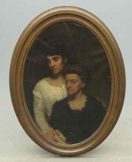 Appraisal: Painting oil on canvas portrait of Alice Vincent Corson and