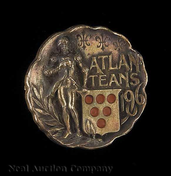 Appraisal: Mardi Gras The Atlanteans krewe favor pin A Florentine Masque