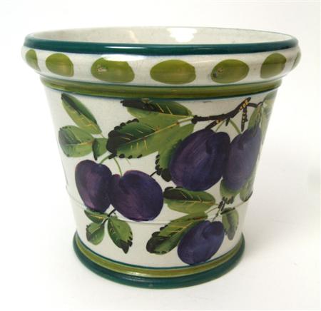 Appraisal: WEMYSS STUART FLOWER-POT EARLY TH CENTURY decorated by Edwin Sandland