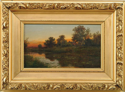 Appraisal: CHARLES GRANT BEAUREGARD American - SUNSET OVER THE FARM Oil