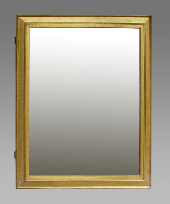 Appraisal: JOHN WILLARD VICTORIAN GESSO AND GILDED STRAIGHT FRAME MIRROR Flat