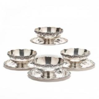 Appraisal: A Set of Four Bowls and Four Plates by Tiffany