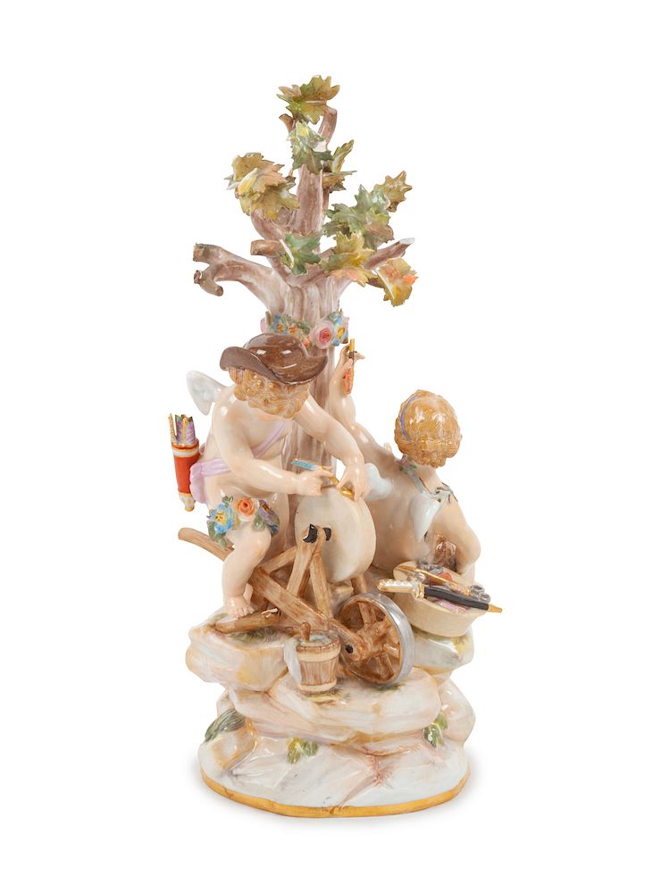 Appraisal: A Meissen Porcelain Figural Group Height inches A Meissen Porcelain