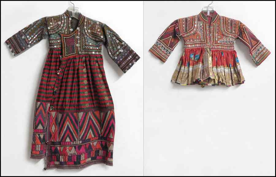 Appraisal: INDIAN CHILD'S DRESS Together with an Indian child's robe Condition