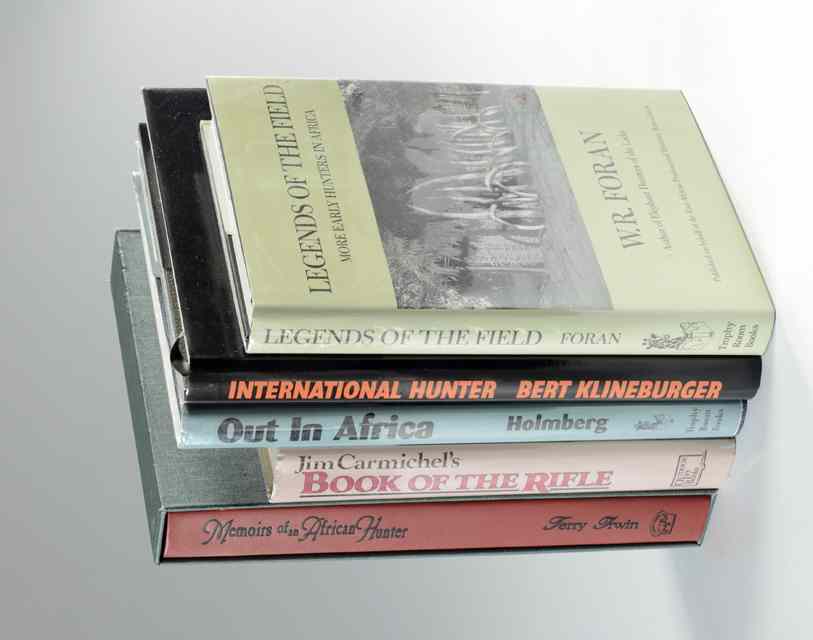 Appraisal: FIVE LIMITED EDITION BOOKS about hunting and or Africa ''Legends