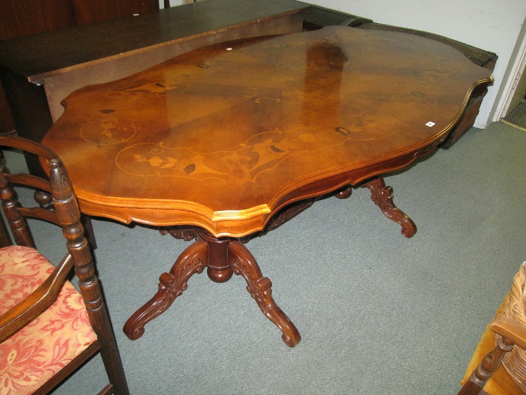 Appraisal: Reproduction Italian twin pedestal dining table