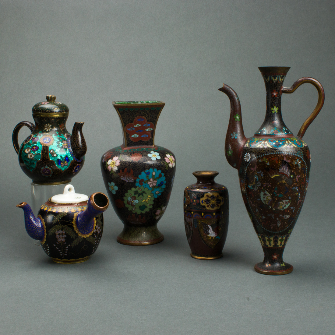 Appraisal: LOT OF JAPANESE CLOISONNE VESSELS lot of Japanese cloisonne vessels