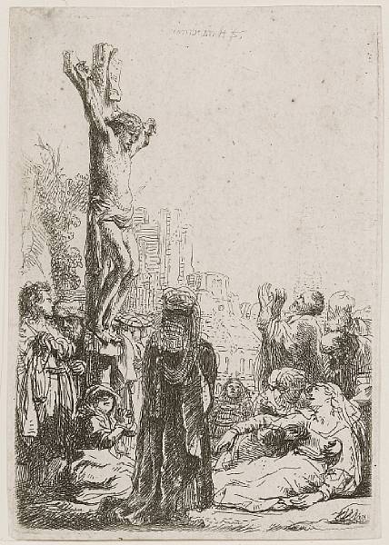 Appraisal: Rembrandt Harmensz van Rijn Dutch - The Crucifixion Small Plate