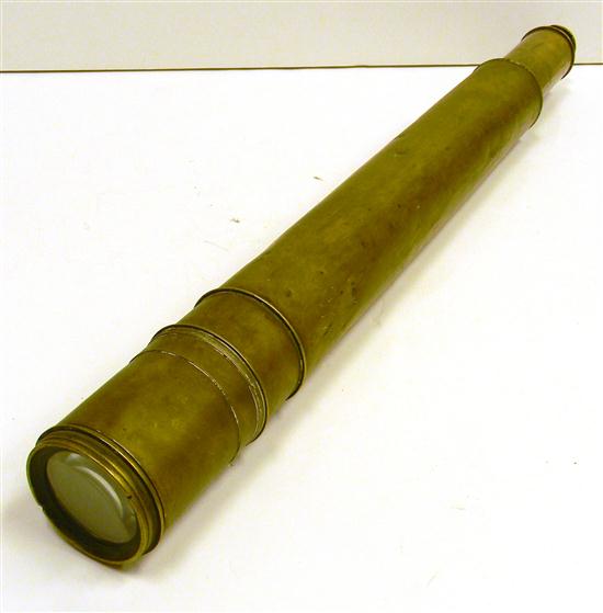 Appraisal: th C Brass telescope ''J J Messen London Day or