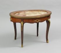 Appraisal: A Pretty Oval Occasional Table With A Marble Top A