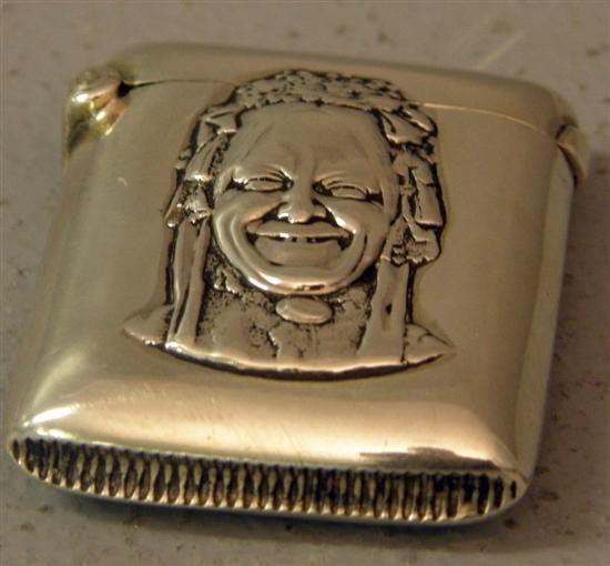 Appraisal: Victorian silver 'Charley's Aunt' vesta case engraved 'From Charley's Aunt