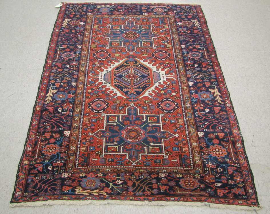 Appraisal: SEMI-ANTIQUE PERSIAN KARAJA AREA RUG Karaja Villages region Azerbaijan Province