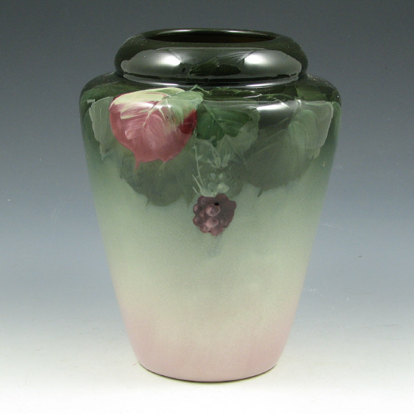 Appraisal: Weller Eocean vase with handpainted berry and leaf decoration Marked