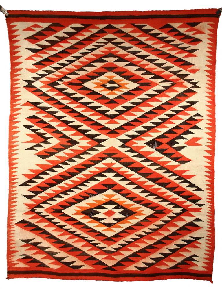 Appraisal: NATIVE AMERICAN BLANKET - x - Navajo Blanket in black