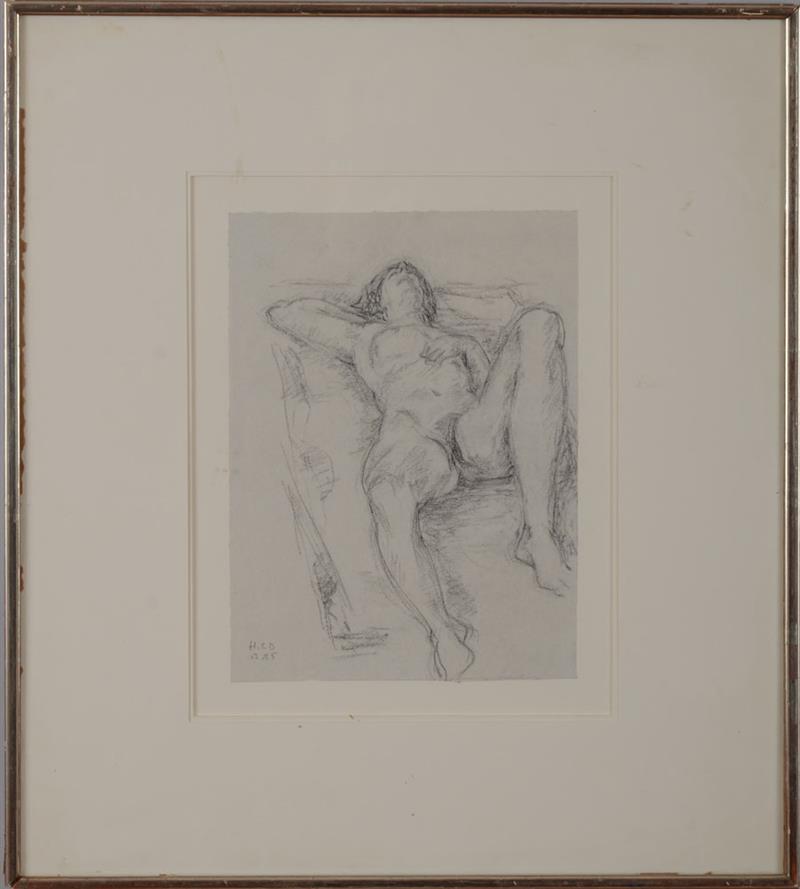 Appraisal: Henri Cartier-Bresson - Nu Ouvert Pencil on grey paper laid