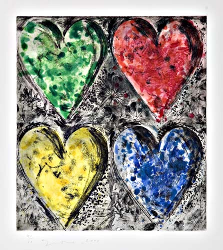 Appraisal: JIM DINE Watercolor in Galilee Color etching and aquatint on