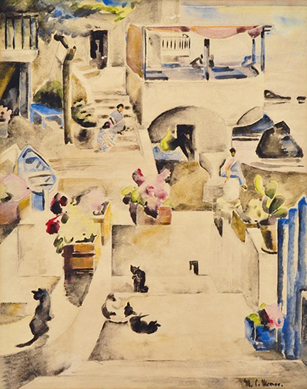 Appraisal: MARY C MERCER - Morocco watercolour signed lower right M