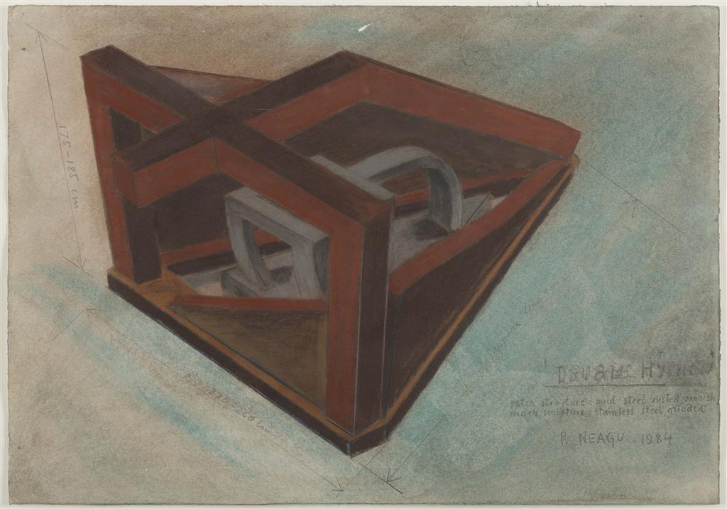 Appraisal: PAUL NEAGU ROMANIAN - STUDY FOR HYPHEN Signed inscribed and