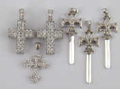 Appraisal: A quantity of white metal tests silver jewellery comprising six