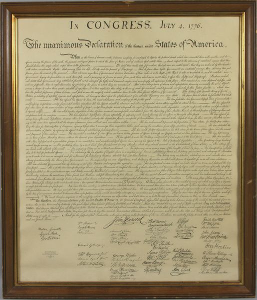 Appraisal: Facsimile copy of the Declaration of Independence limited edition by