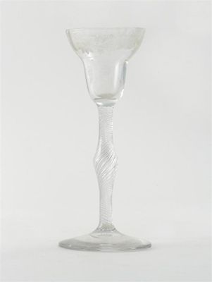 Appraisal: A good pan-topped wine glass the flared part of the