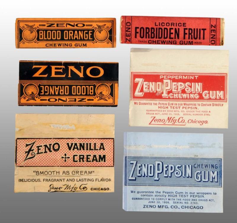 Appraisal: Lot of Zeno Gum Wrappers Description Includes two Blood Orange