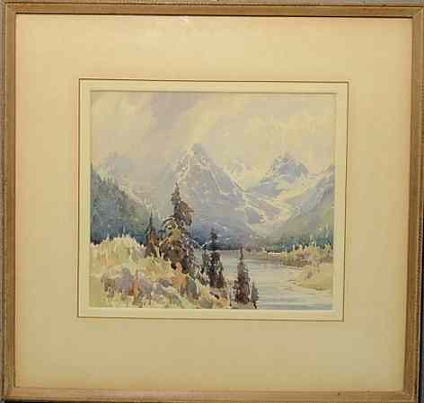 Appraisal: Leighton Alfred Crocker UK Canadian - watercolor painting of the