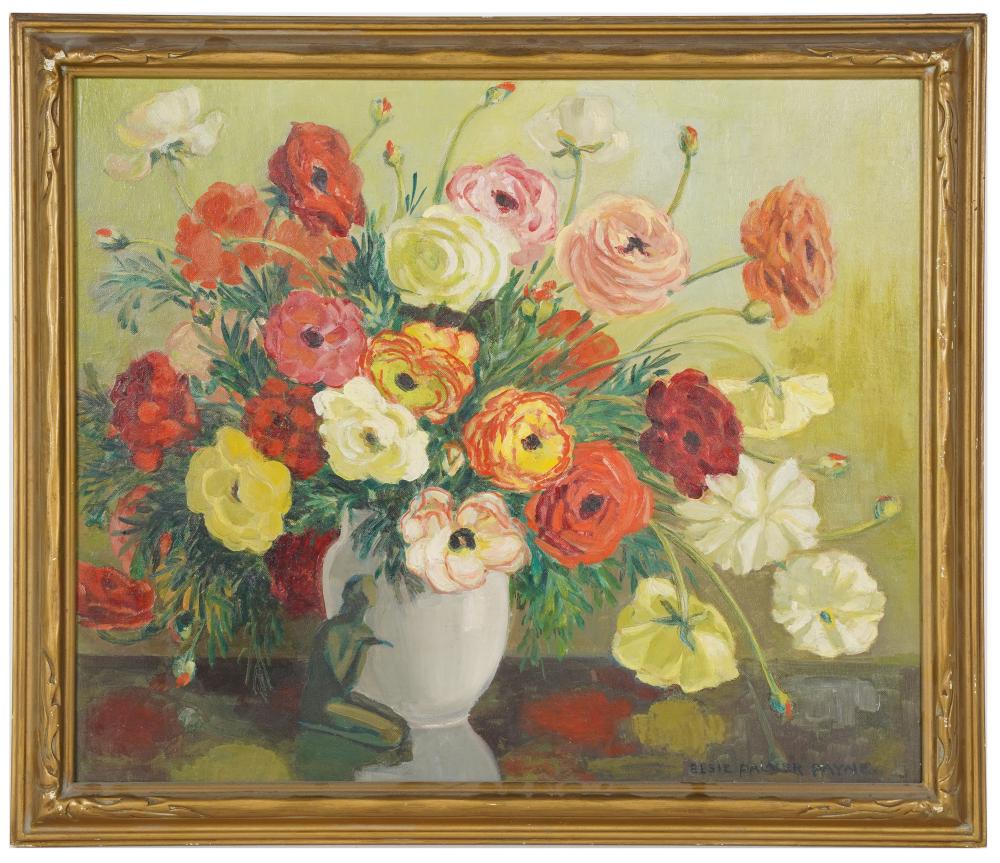 Appraisal: ELSIE PALMER PAYNE - FLORAL STILL LIFEoil on board signed