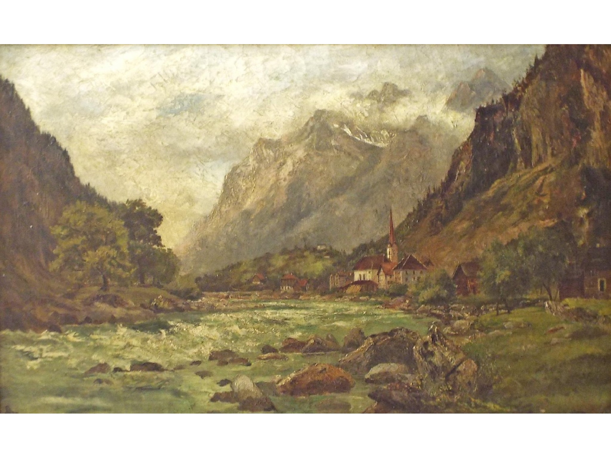 Appraisal: Continental School early th century - river landscape possibly a